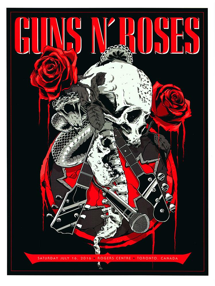 LITHORATI - Guns N' Roses - Not in This Lifetime - Lithograph 